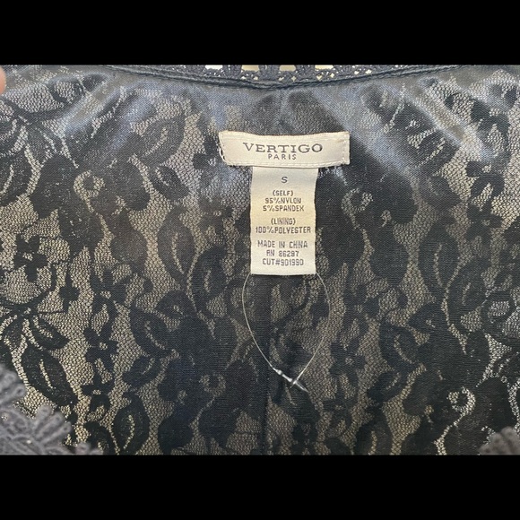 Vertigo Paris Black Lace Dress {Flapper Vibe} RARE - Picture 5 of 11
